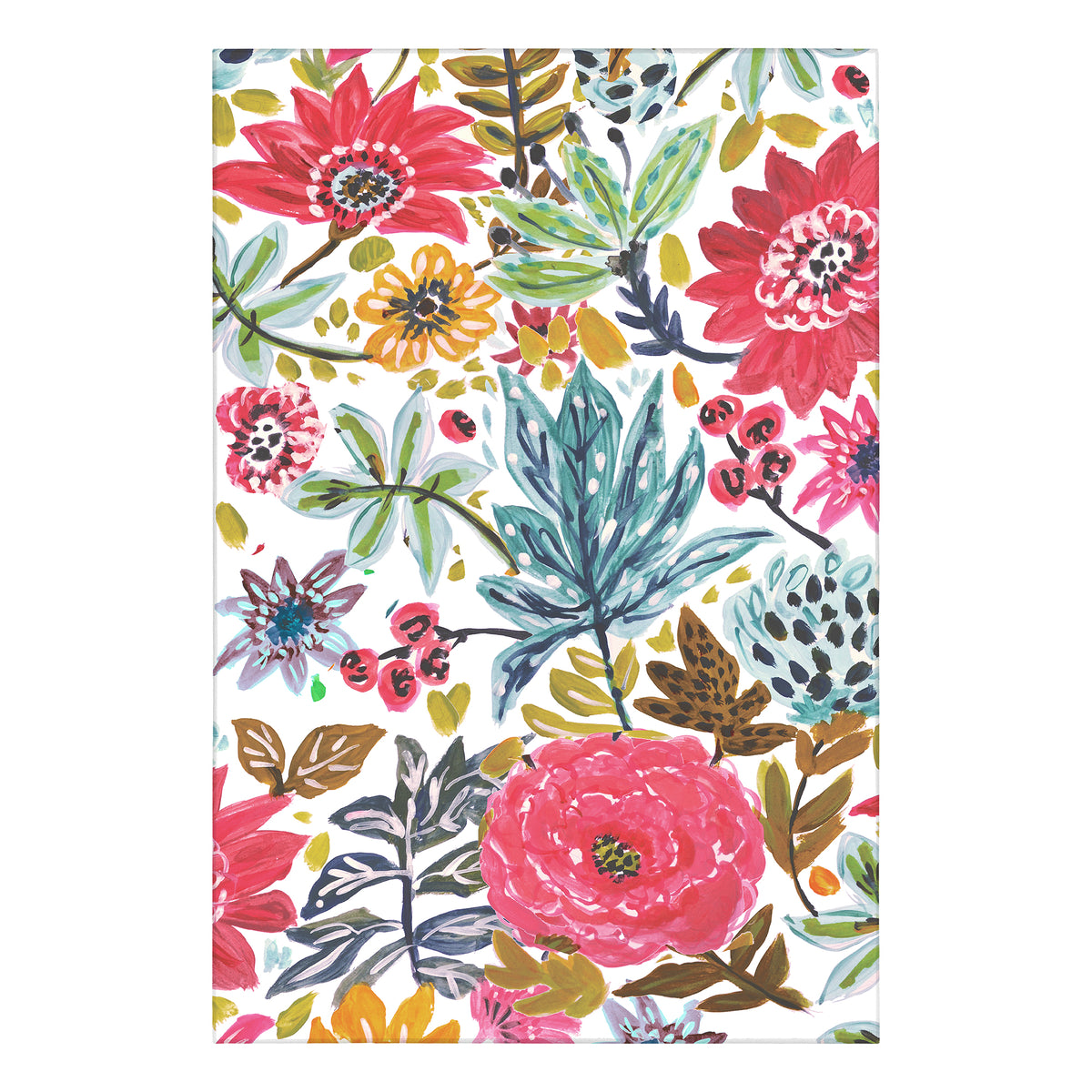 Floral Bloom Multicolor Washable Rug
