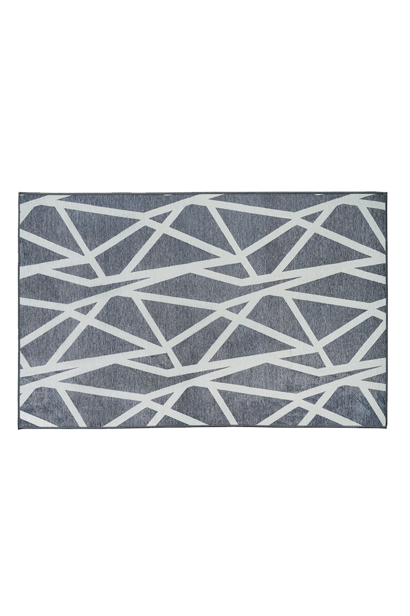Intersections Slate Grey Washable Rug
