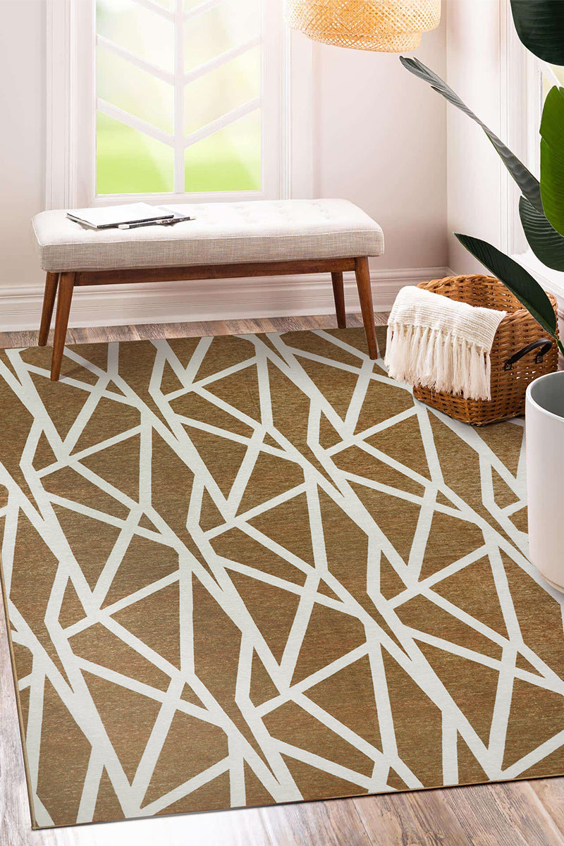 Intersections Camel Washable Rug