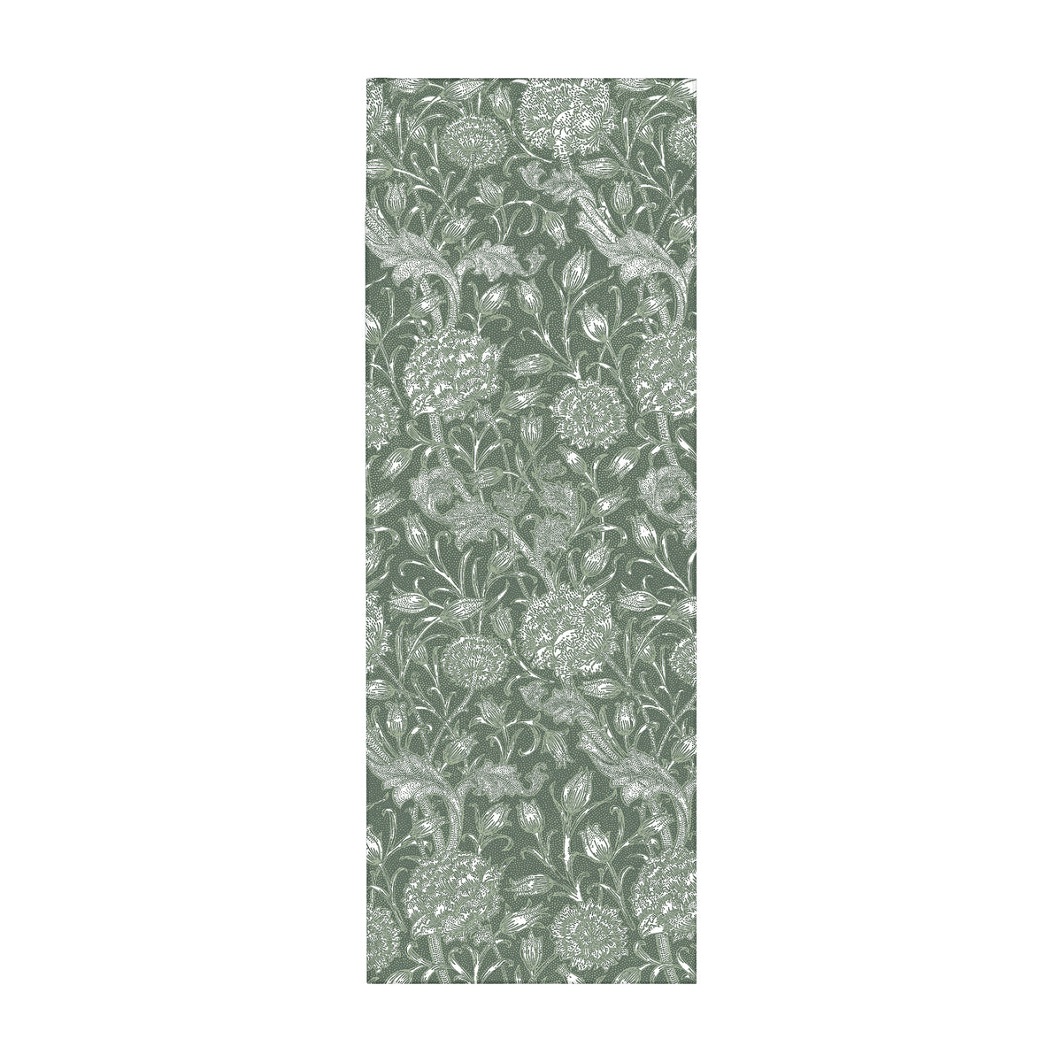 Kalini Floral Green Washable Rug