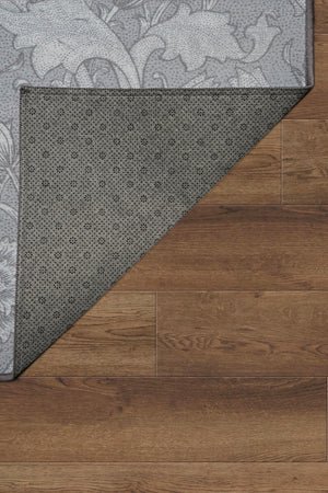 Kalini Floral Grey Washable Rug