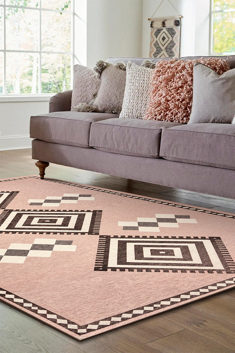 Kilim Kiki Petal Pink Washable Rug