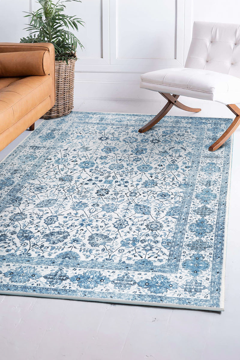 Lerik Blue Washable Rug