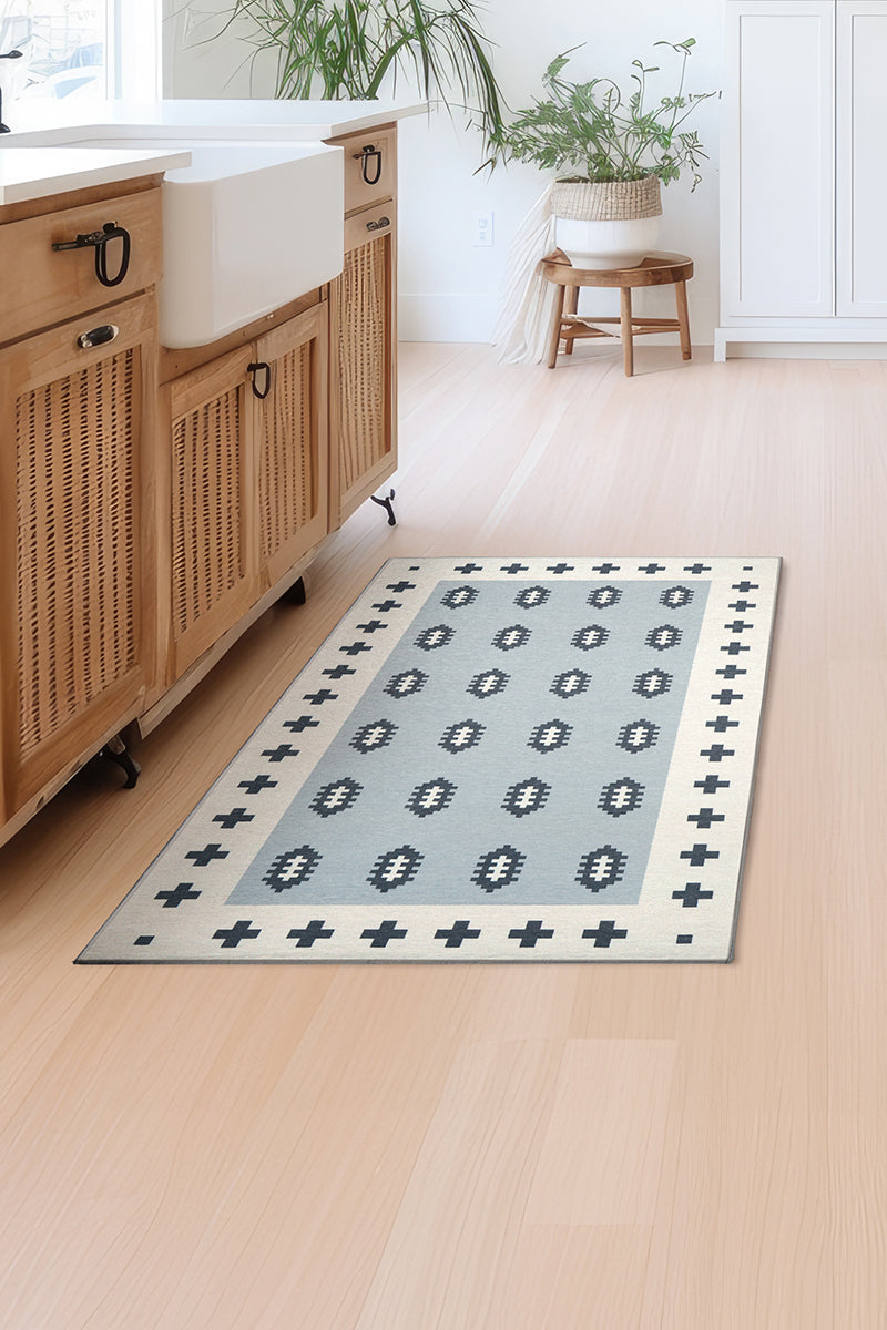 Nordic Weave Cool Grey Washable Rug