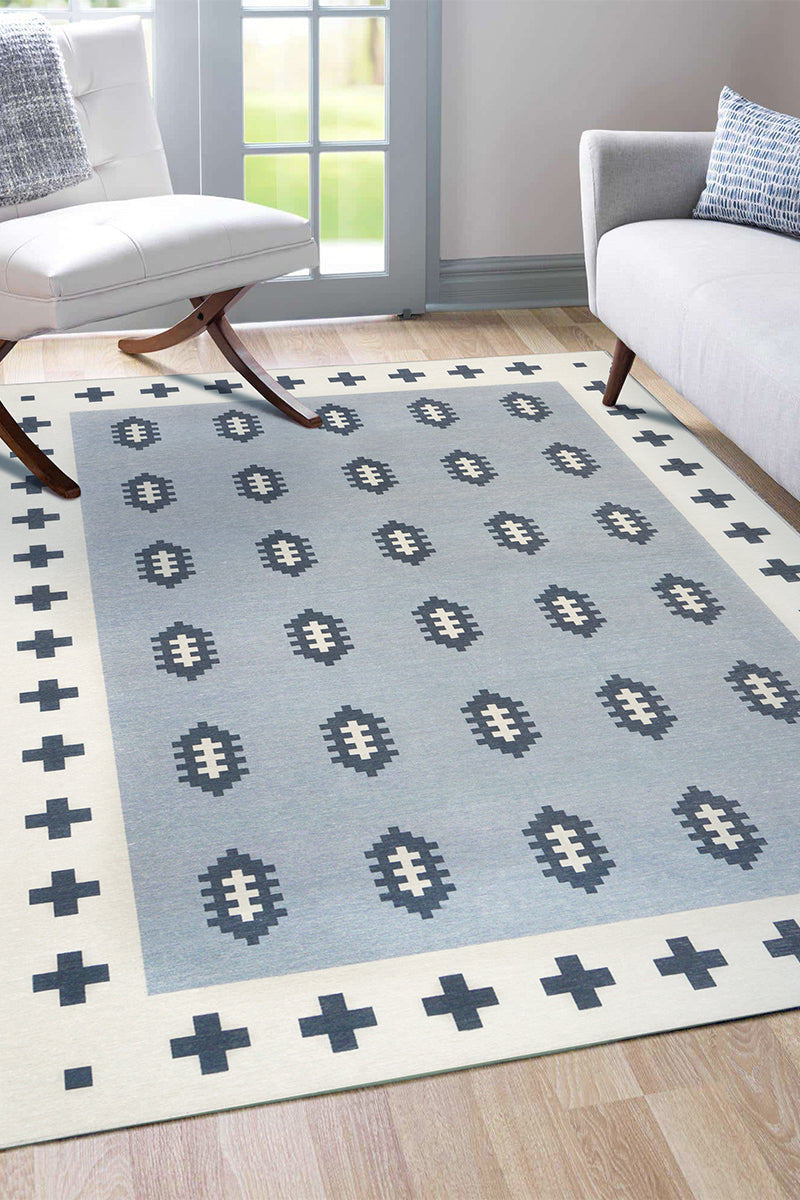 Nordic Weave Cool Grey Washable Rug