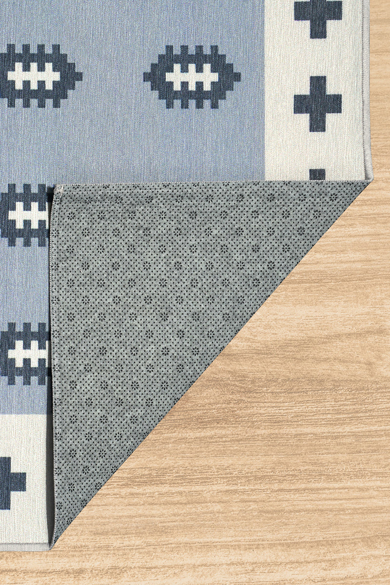 Nordic Weave Cool Grey Washable Rug