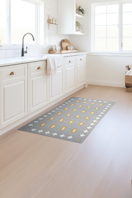 Nordic Weave Mushroom Washable Rug