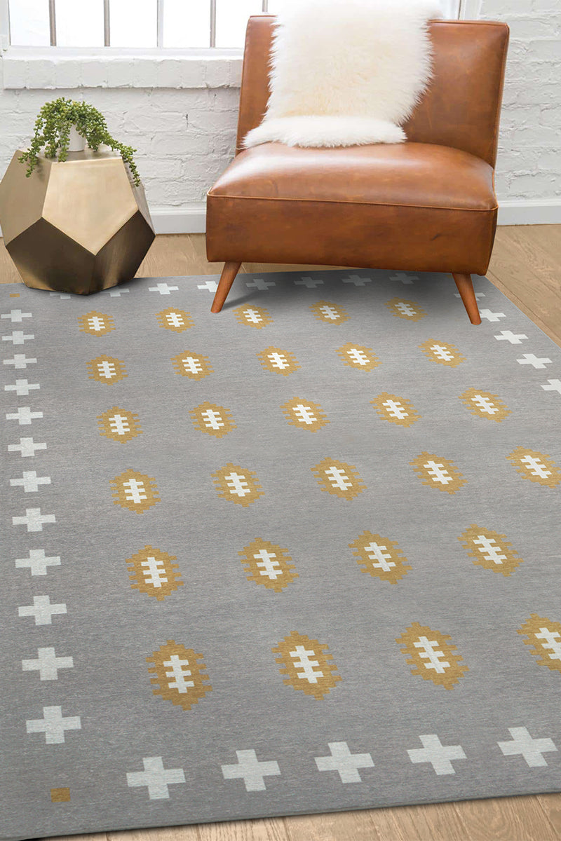 Nordic Weave Mushroom Washable Rug