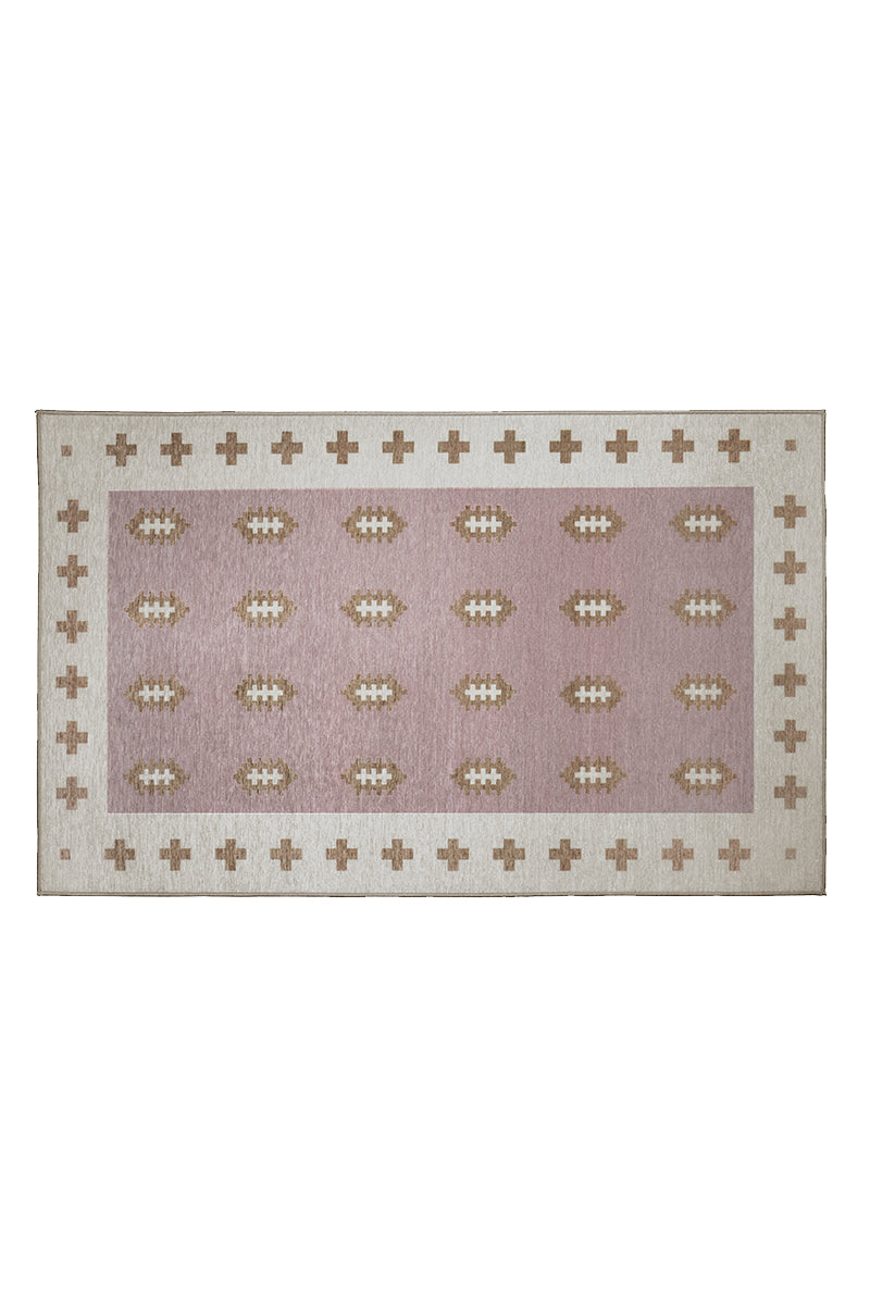 Nordic Weave Petal Pink Washable Rug