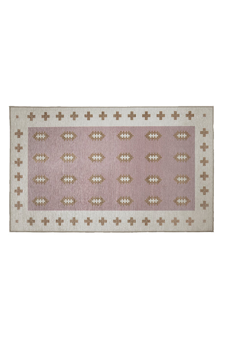 Nordic Weave Petal Pink Washable Rug