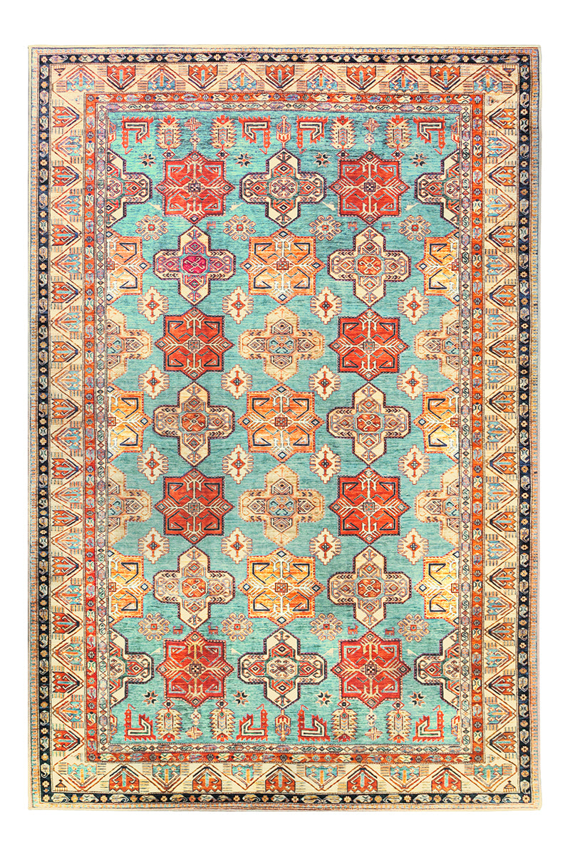 Ottoman Turquoise Washable Rug