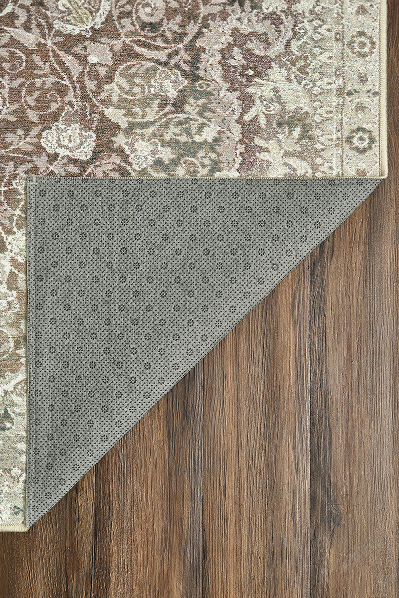 Parviz Brown Washable Rug