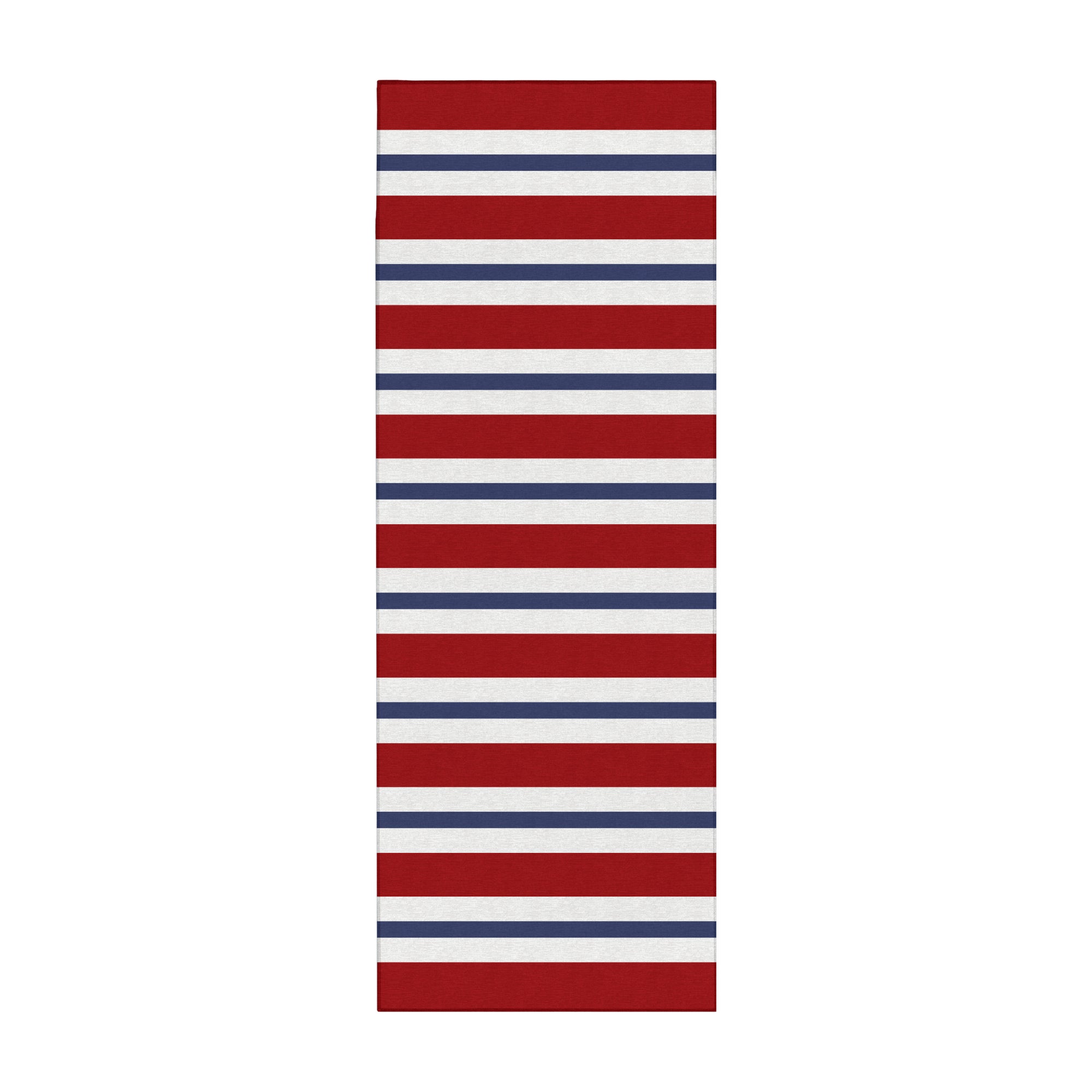 Patriotic Stripes Machine Washable Rug