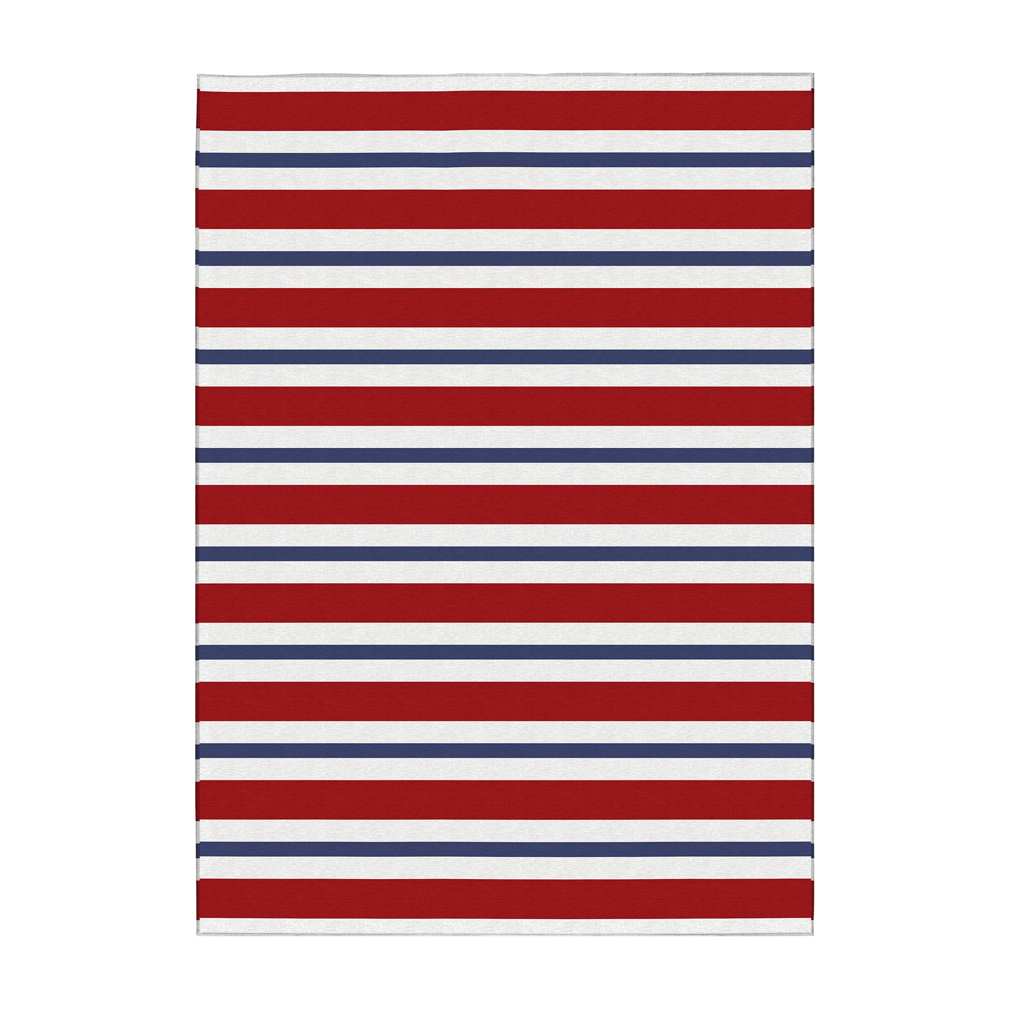 Patriotic Stripes Machine Washable Rug