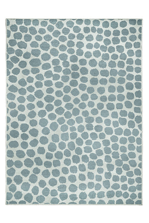 Puff Dotty Lake Blue Washable Rug