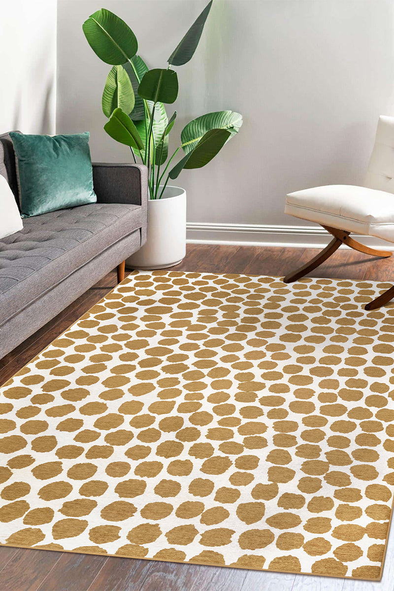 Puff Dotty Honey Beige Washable Rug