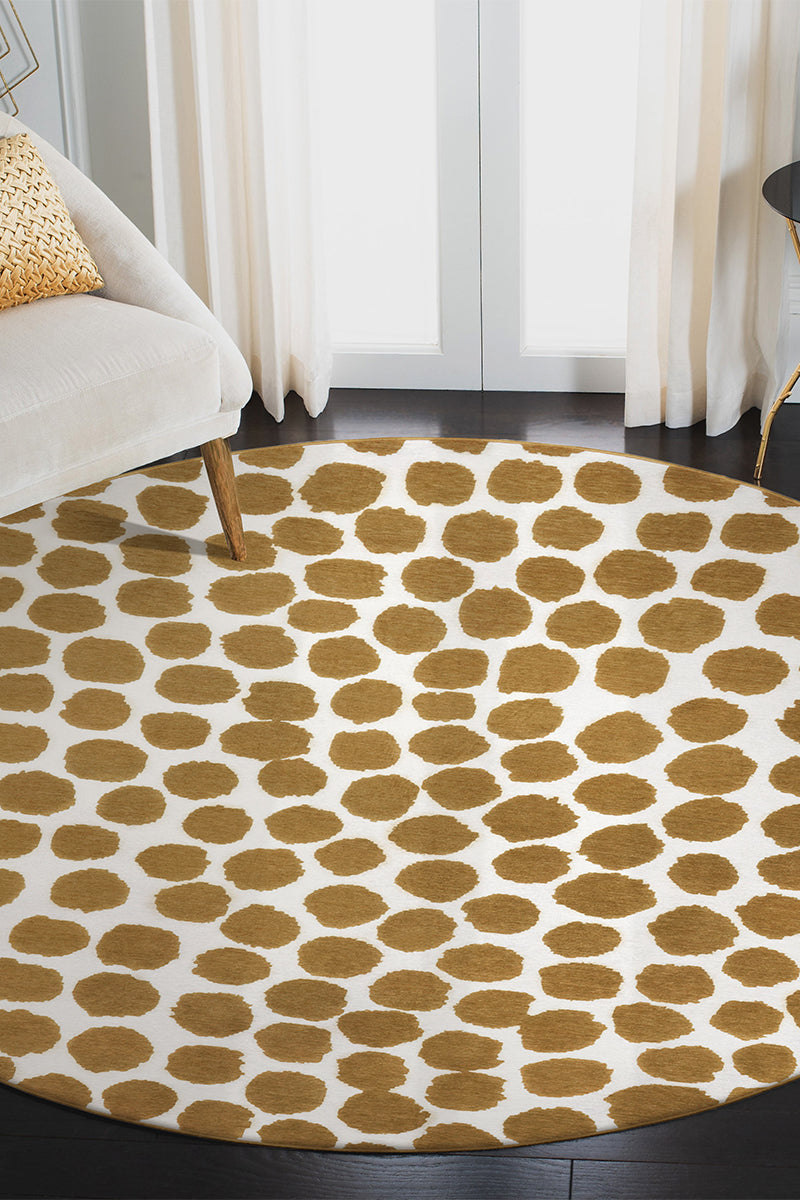 Puff Dotty Honey Beige Washable Rug