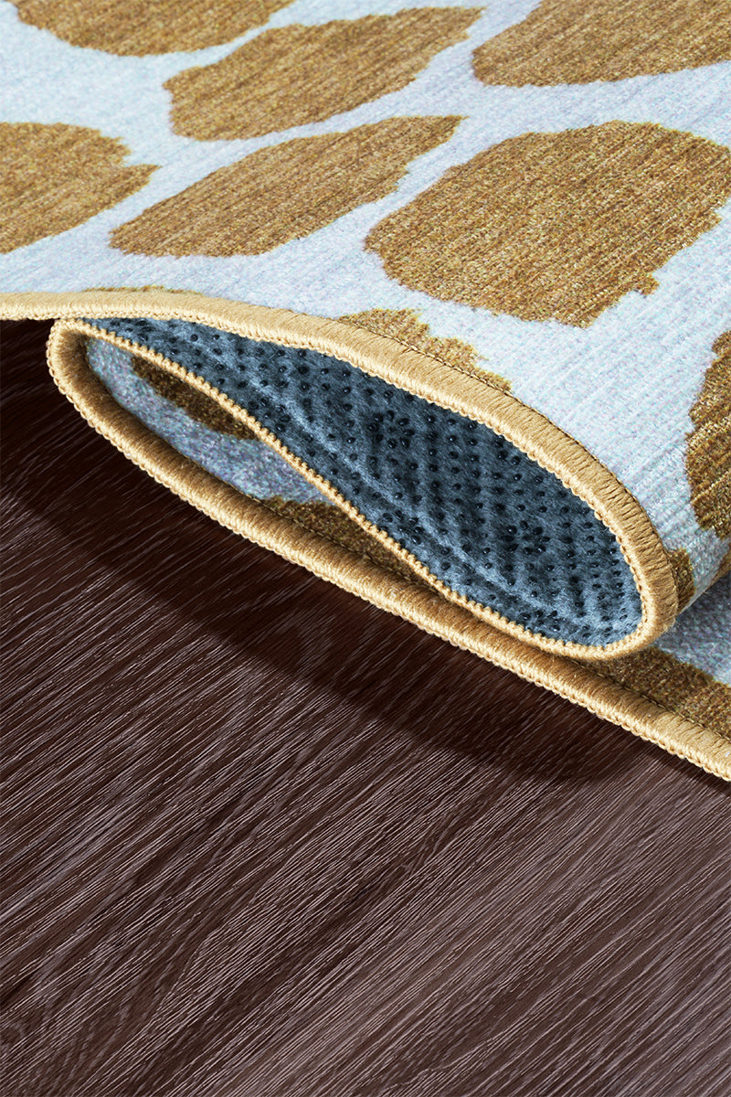 Puff Dotty Honey Beige Washable Rug – My Magic Carpet | Washable Rugs