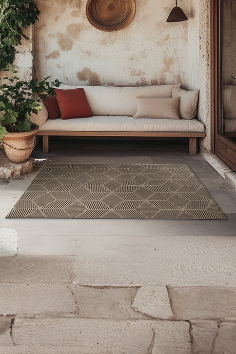 Jute Q-Bert Washable Rug In Natural 5'x7'