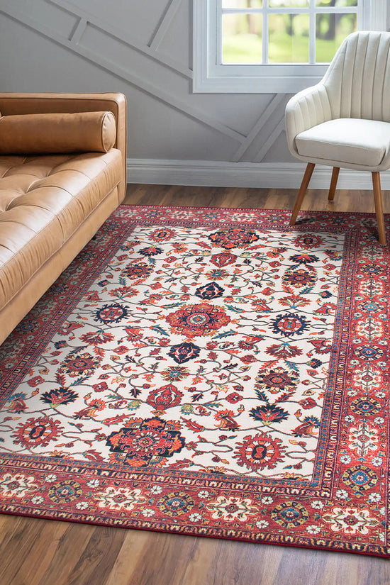 Ramage Maroon Washable Rug | My Magic Carpet