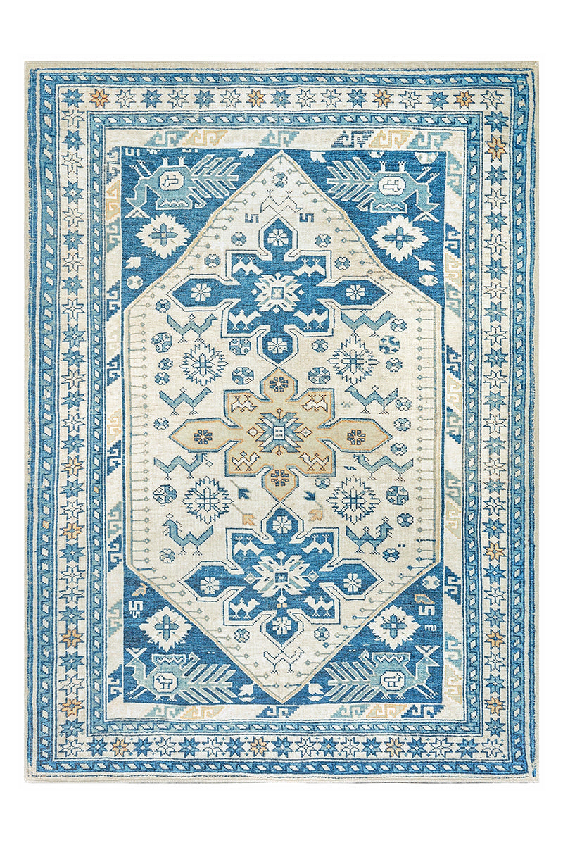 Saraz Blue Washable Rug