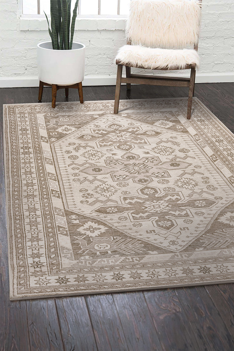 Saraz Grey Silver Washable Rug