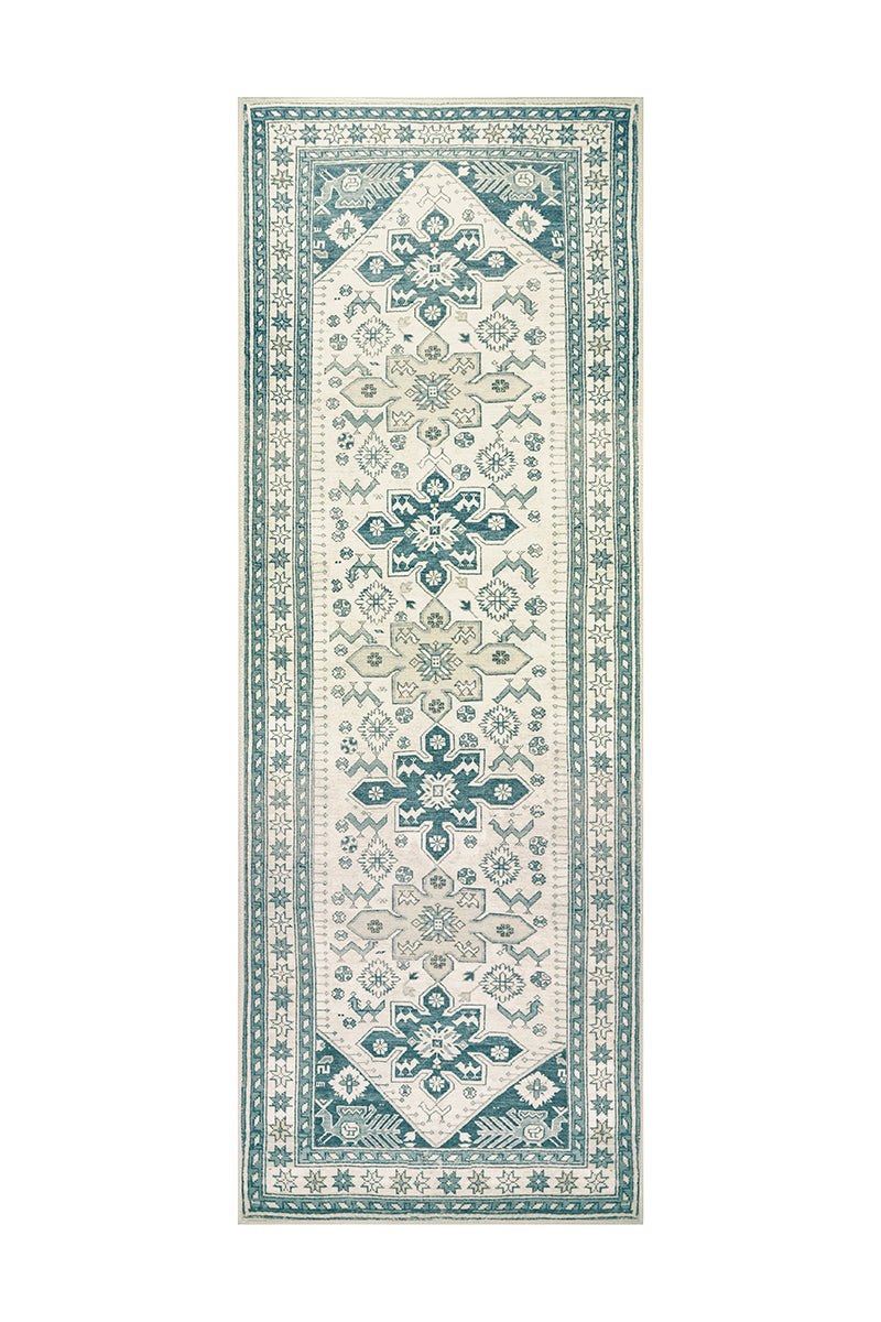 Saraz Teal Washable Rug