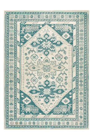 Saraz Teal Washable Rug