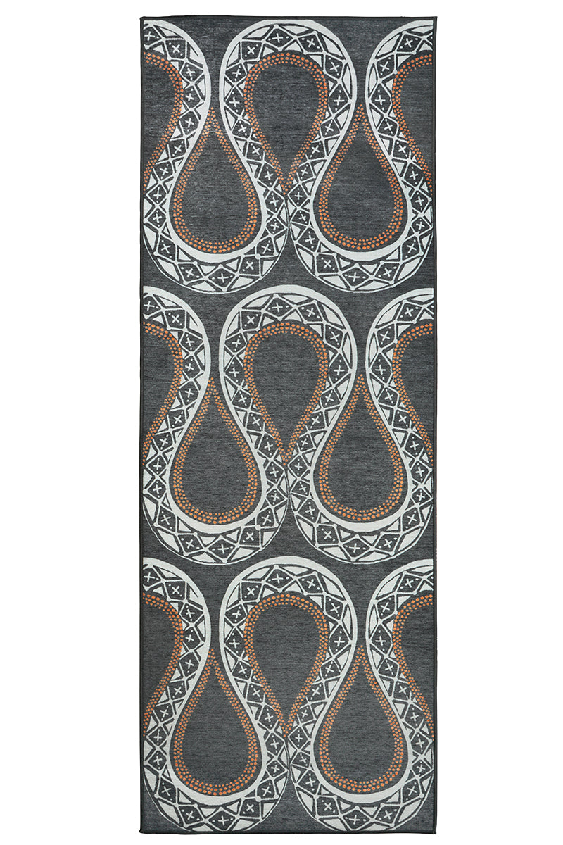 Serpentine Slate Grey Washable Rug