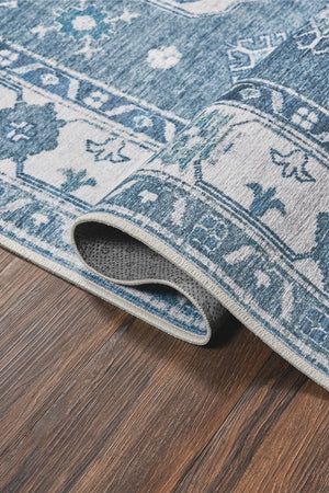 Shary Blue Washable Rug