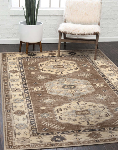 Shary Coffee Brown Washable Rug