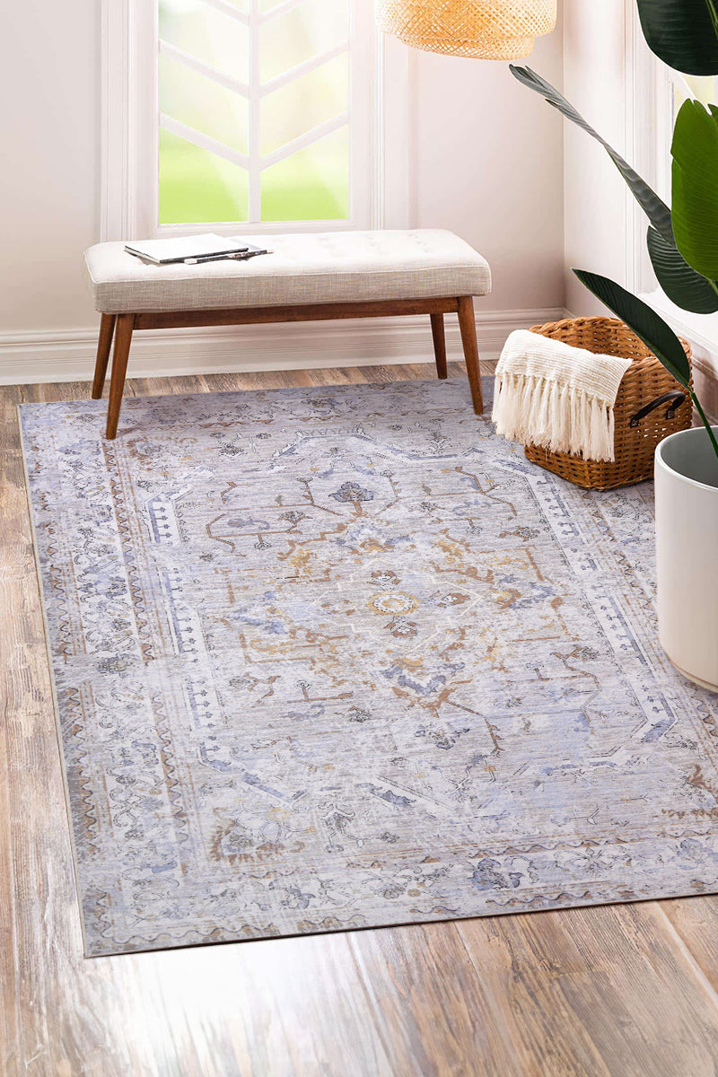 Sofia Neutral Washable Rug