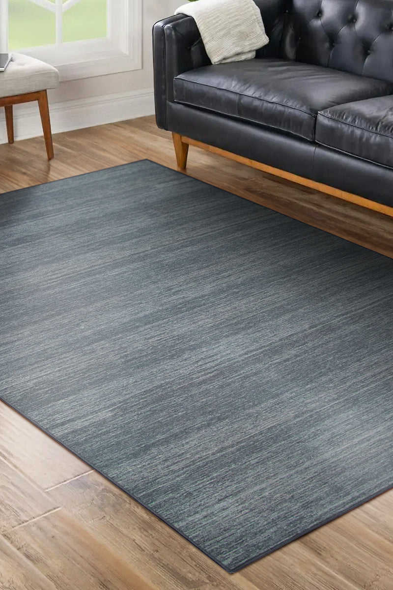 Solid Grey Washable Rug