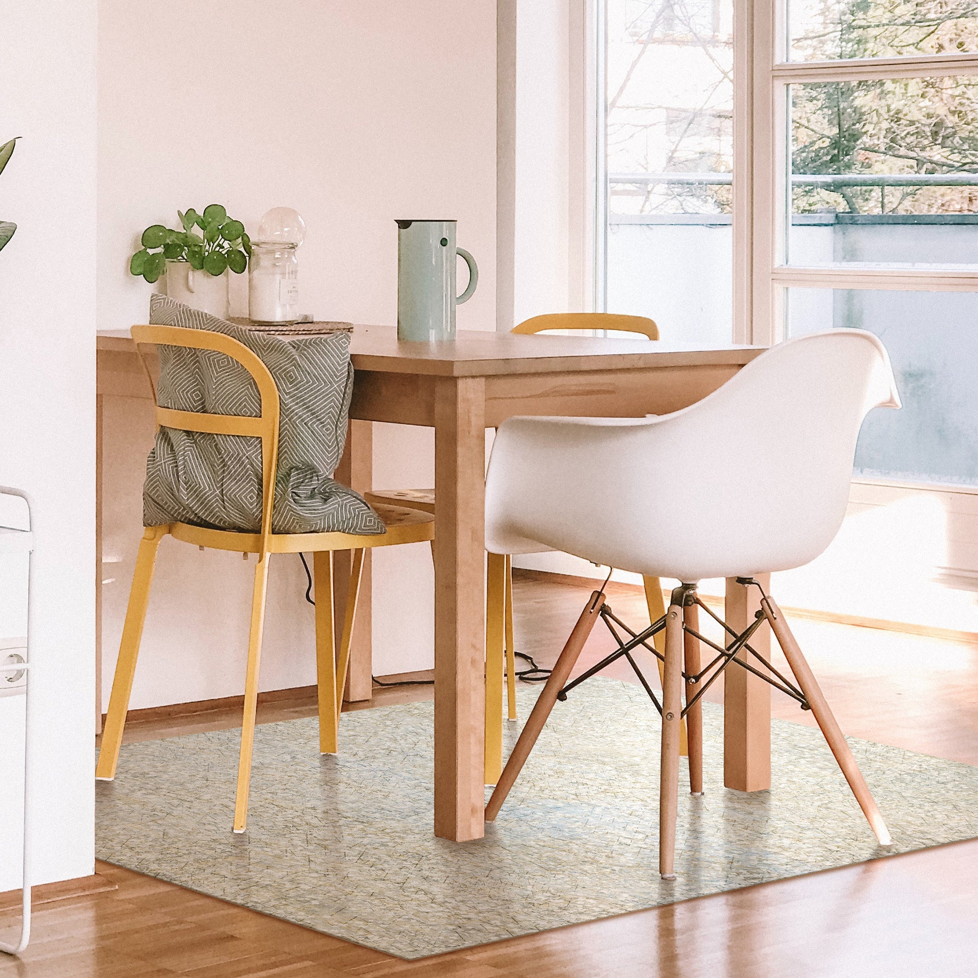 Sotho Beige Dining Room Washble Rug