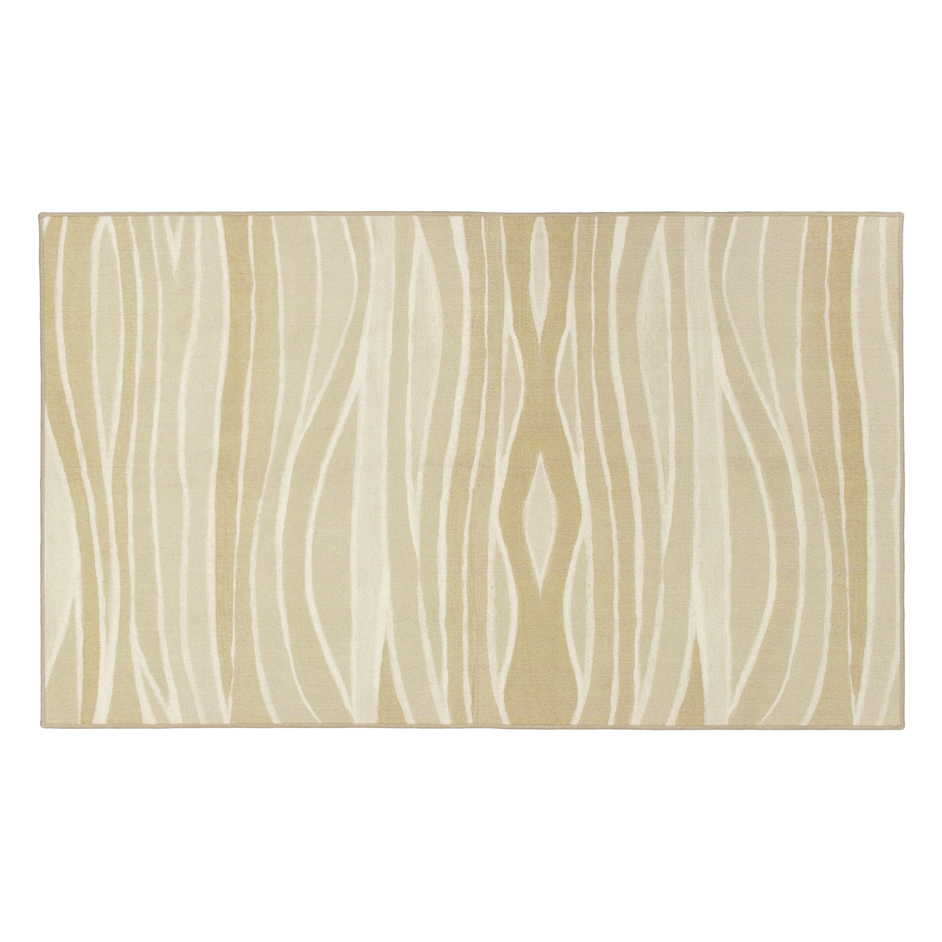 Waves Natural Kitchen Washable Rug