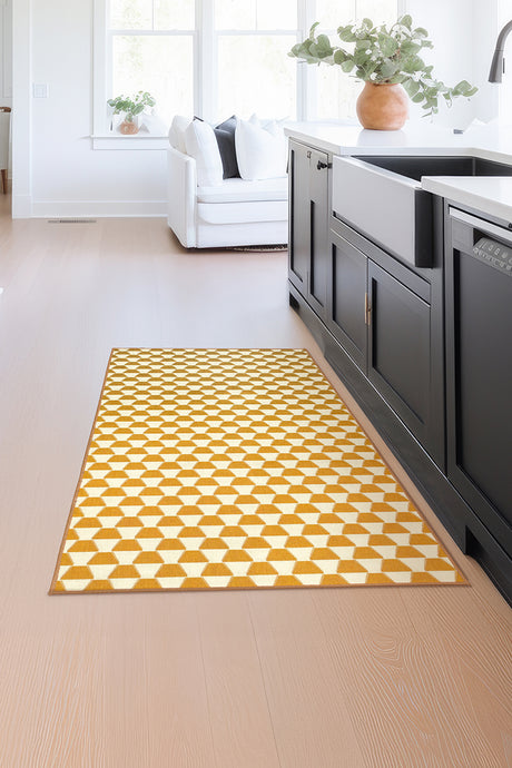 Yanis Yellow Gold Washable Rug