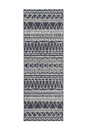 Chelsea Tribal Aztec Dark Grey Washable Rug