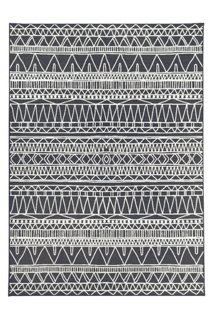 Chelsea Tribal Aztec Dark Grey Washable Rug