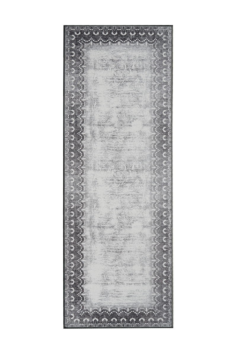 Dardon Bordered Grey Washable Rug