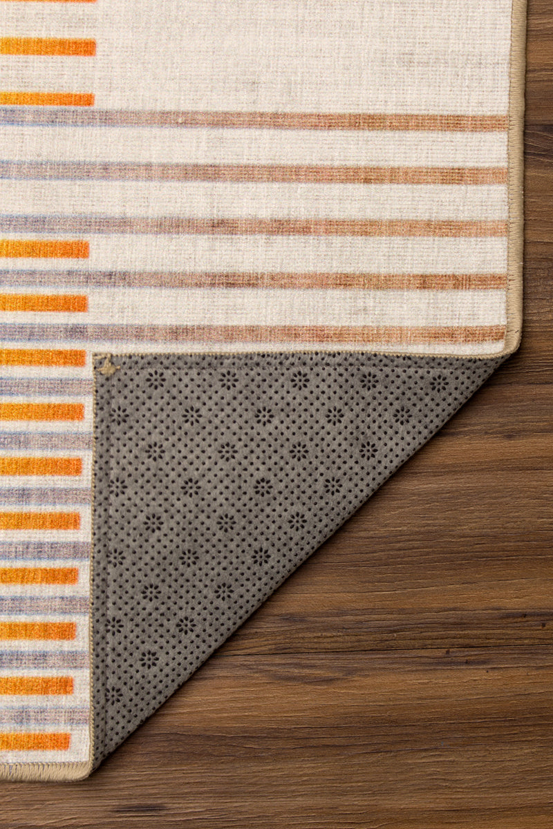 Flux Striped Multicolor Washable Rug