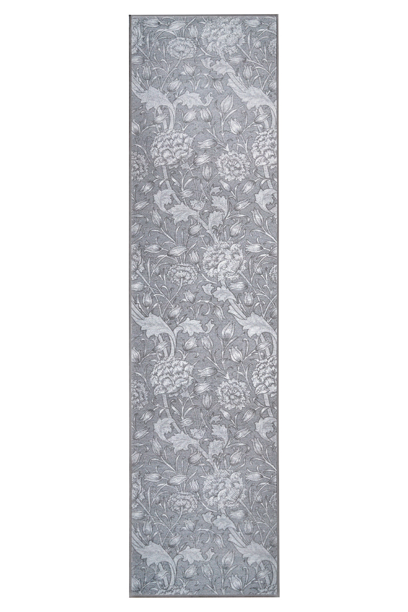 Kalini Floral Grey Washable Rug