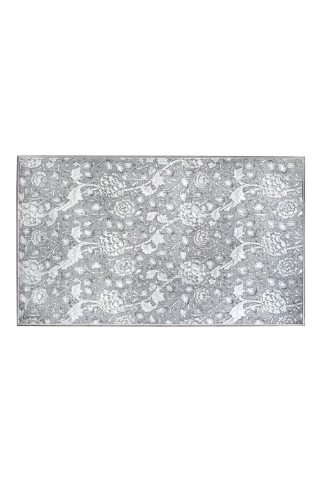 Kalini Floral Grey Washable Rug