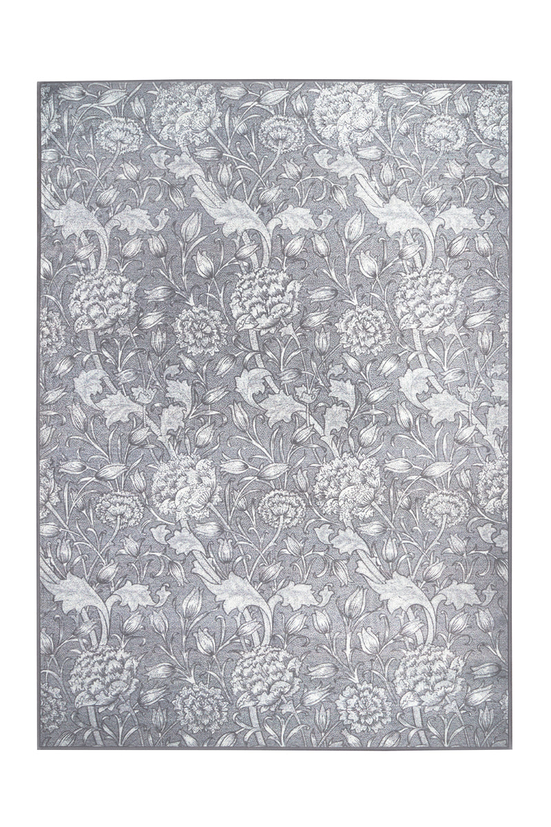 Kalini Floral Grey Washable Rug