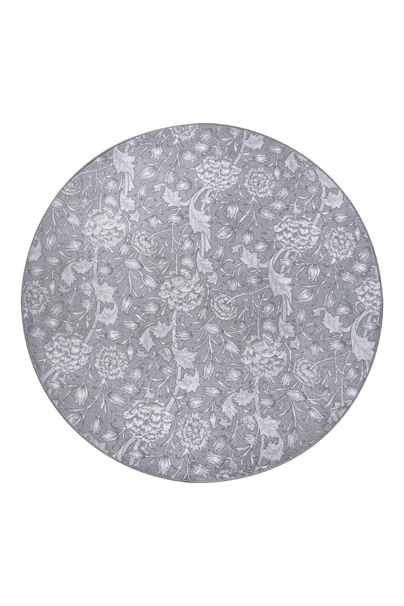 Kalini Floral Grey Washable Rug