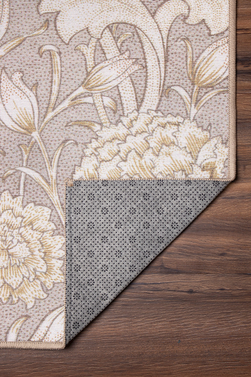 Kalini Floral Natural Washable Rug