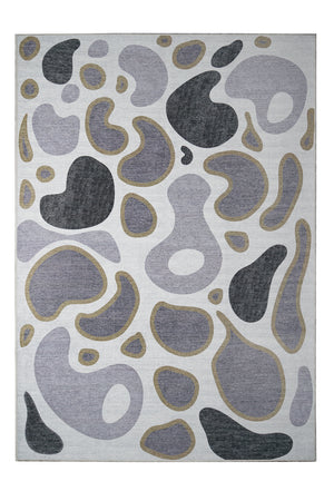 Kyoa Grey Olive Washable Rug