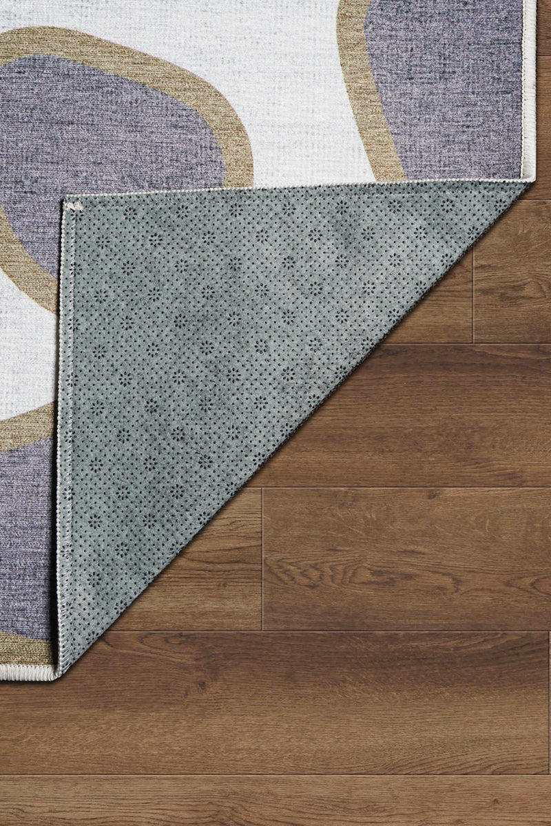 Kyoa Grey Olive Washable Rug