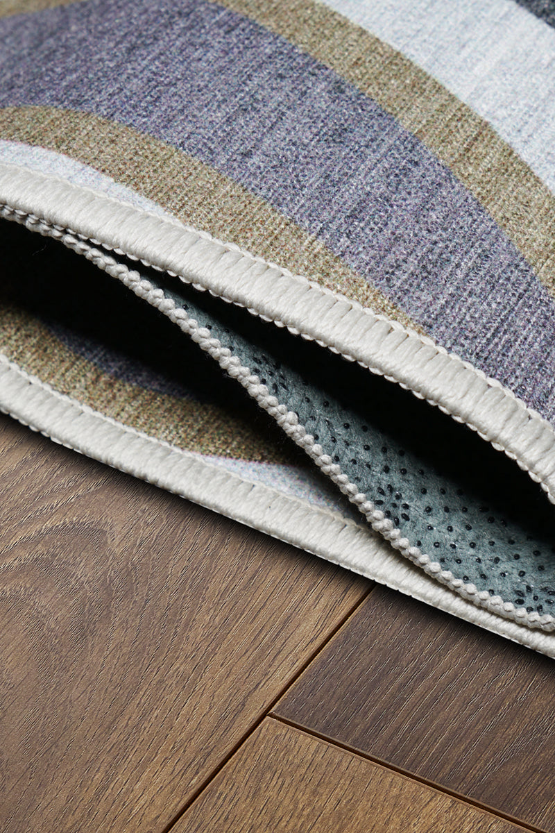 Kyoa Grey Olive Washable Rug