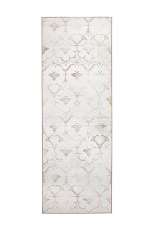 Leilani Damask Ivory Washable Rug