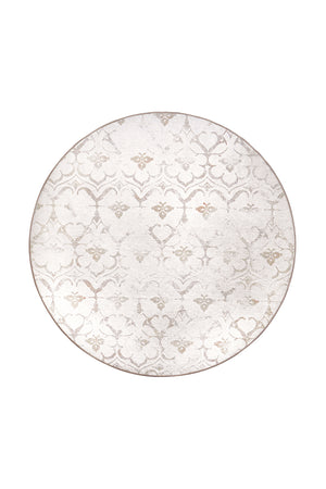 Leilani Damask Ivory Washable Rug